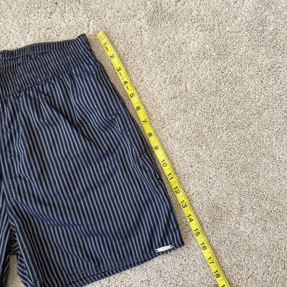 Sauvage California Swim Shorts | Blue Striped | Size S | 100% Nylon - Picture 8 of 10